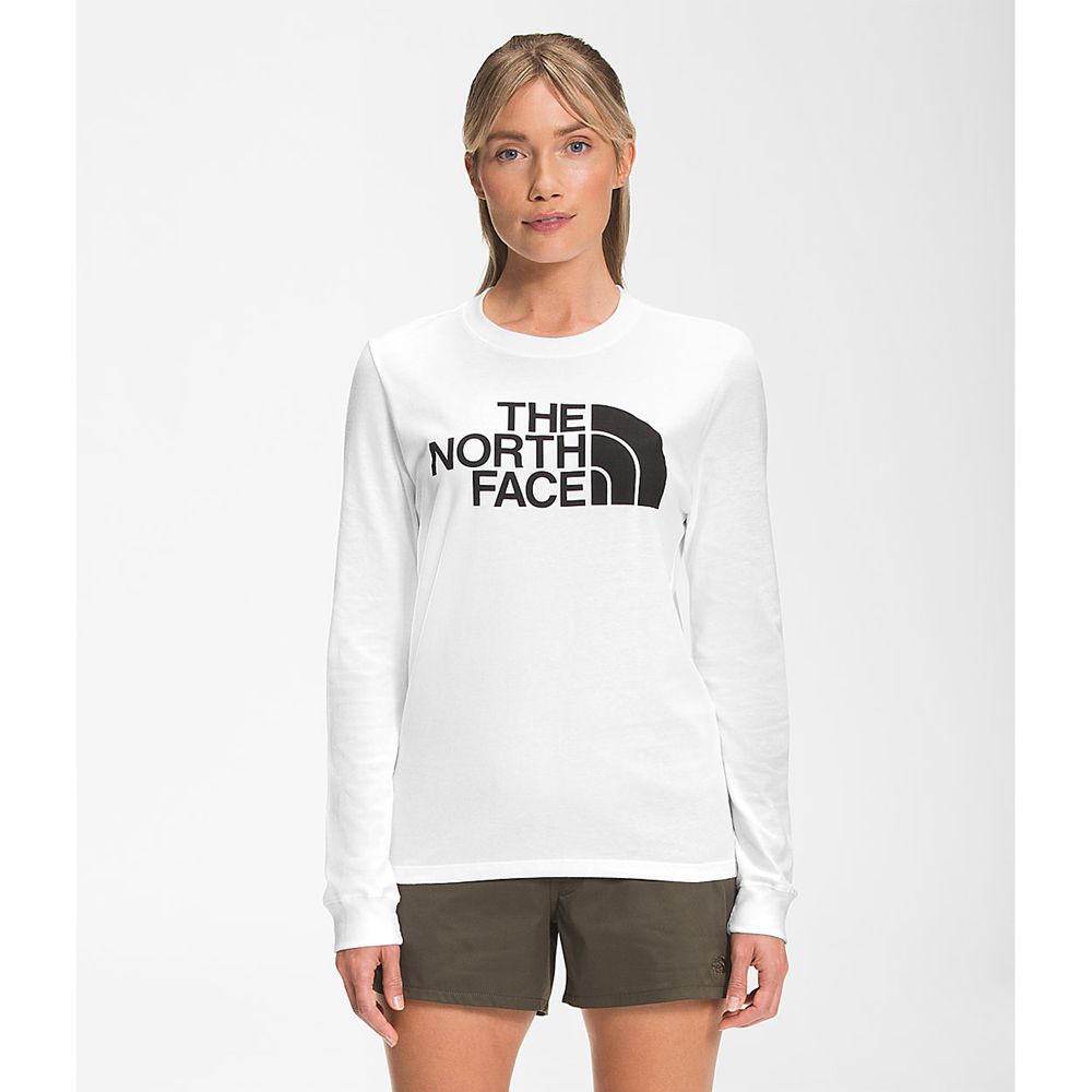 The North Face Long Sleeve Womens Australia - The North Face Long Sleeve Half Dome White (VZU-196208